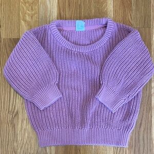 Kids Lavender Knit Sweater